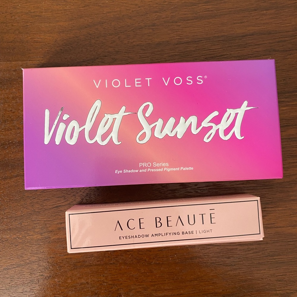 NWT Violet Voss Sunset Eyeshadow Pallet and Ace Beaute Eyeshadow Primer